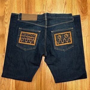OG Billionaire Boys Club Navy Jeans with Orange Radar Design